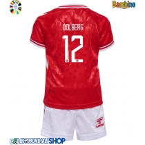 Maglie da calcio Danimarca Kasper Dolberg #12 Prima Maglia Bambino Europei 2024 Manica Corta (+ Pantaloni corti)